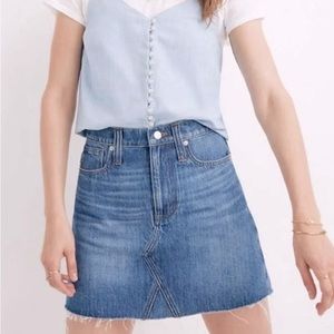 Madewell Rigid Denim A-Line Jean Skirt